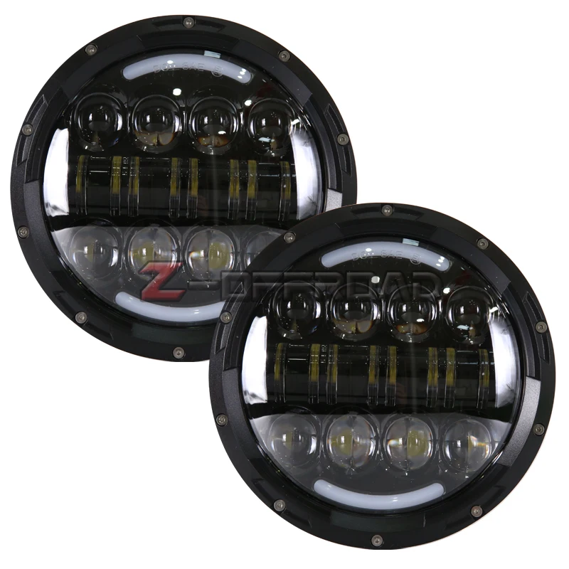 

For Land Rover Defender 7Inch LED Projector Headlight with DRL Light Headlamp with Amber Turn Signal For Jeep wrangler