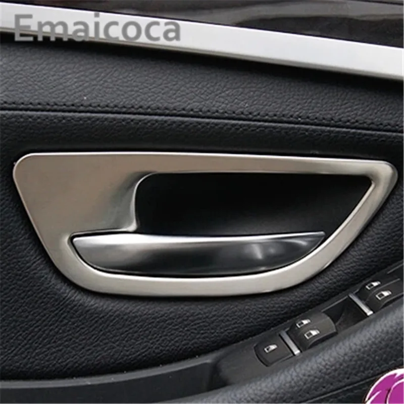 Fit For BMW 5 Series F10 2011-2016 4PCS Stainless Inner Handle Bowl Cover Trim