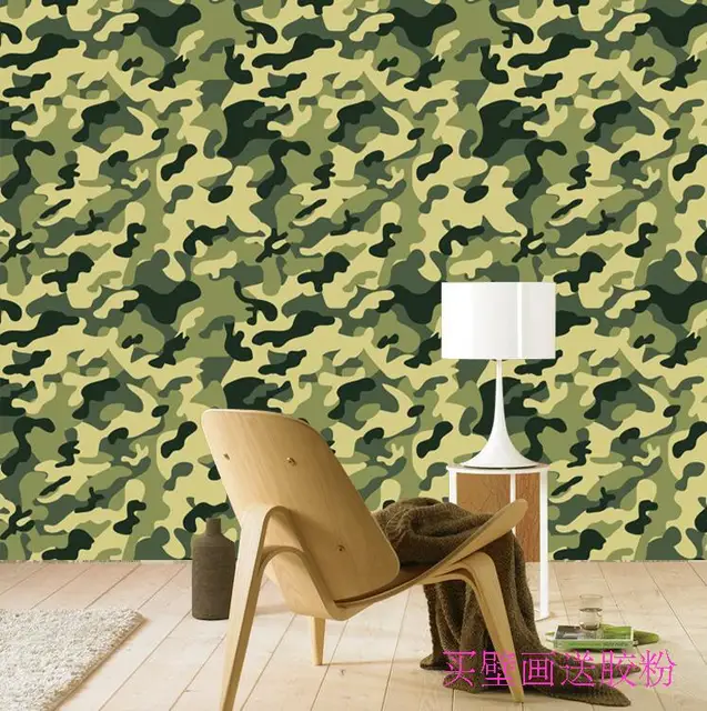 gratis pengiriman mural besar pasukan tentara militer kamuflase
