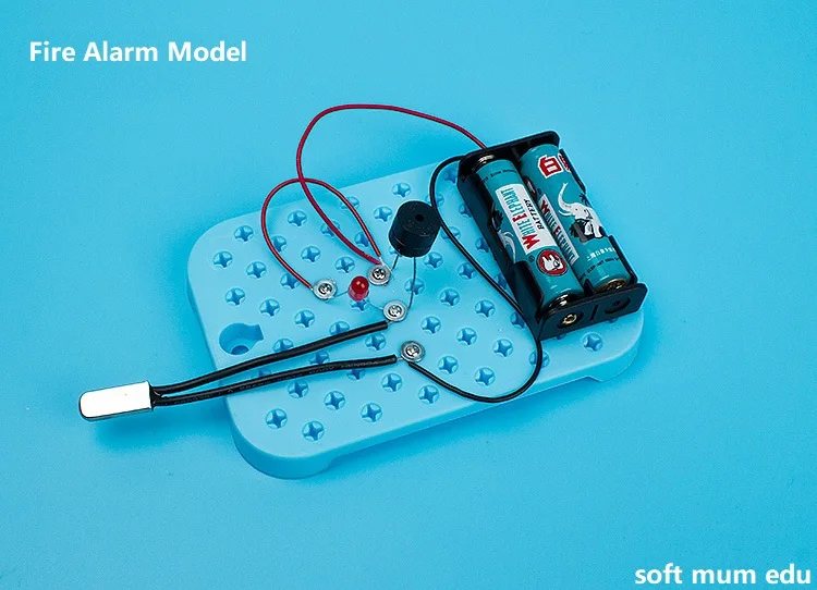 

DIY Fire Alarm Model Kit student thermal sensor test Kids Electric Science Toy Physics Experiment Set Magic Toys Boy Girl Gifts