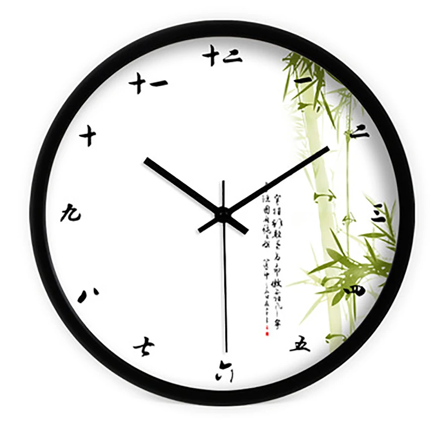

Creative Simple Wall Clock Antique Chinese Art Large Watch Retro Digital Wall Clock Modern Design Relojes Pared Clocks Needle