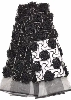 

CiCi-7.4107 embroidered Mesh Tulle fabric Factory price sequins Nigerian lace fabrics