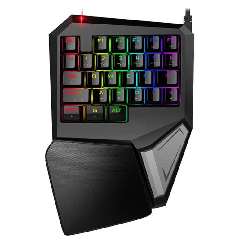 

Delux T9 Plus Single Hand USB Wired RGB Backlit Gaming Mechanical Keyboard