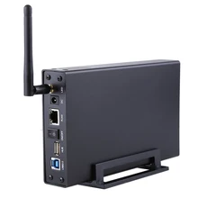 Blueendless BS-U35WF 300Mbps USB 3.0 Wi-Fi Streaming Server 3.5″ External Hard Drive HDD Enclosure