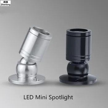 

LED Mini Spotlight Jewelry,counter Special 3W Spot Lamp Cabinet Corner Lights AC85-265V Thumb Reflector Lamp Aluminum Light