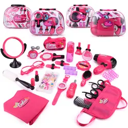 4 типов 1 компл. притворяться, играть в игрушки Красота и модные игрушки розовый цвета моделирование туалетный Макияж инструменты