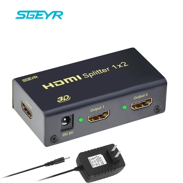 Best Offers SGEYR 1x2 HDMI Splitter,1.4v HDMI Splitter 1 input 2 output Splitter HDMI Support 4Kx2K 3840x2160 at 30Hz with CEC Function Best Offers SGEYR 1x2 HDMI Splitter,1.4v HDMI Splitter 1 input 2 output Splitter HDMI Support 4Kx2K 3840x2160 at 30Hz with CEC Function