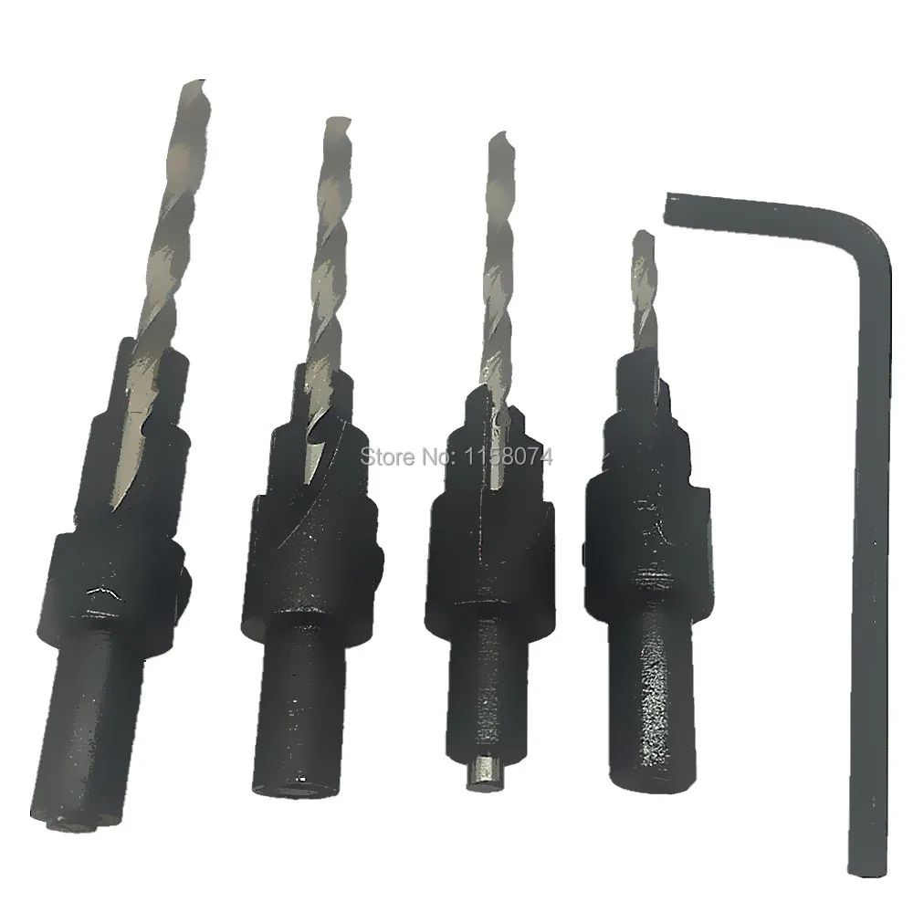 4pcs Hss Countersink Drill Bit Woodwork Counter Sink