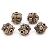 DoreenBeads Vintage Zinc metal alloy Spacer Beads Cylinder Antique Copper Pattern Carved About 11mm x 10mm, Hole:Approx 2mm,4PCs ► Photo 3/3