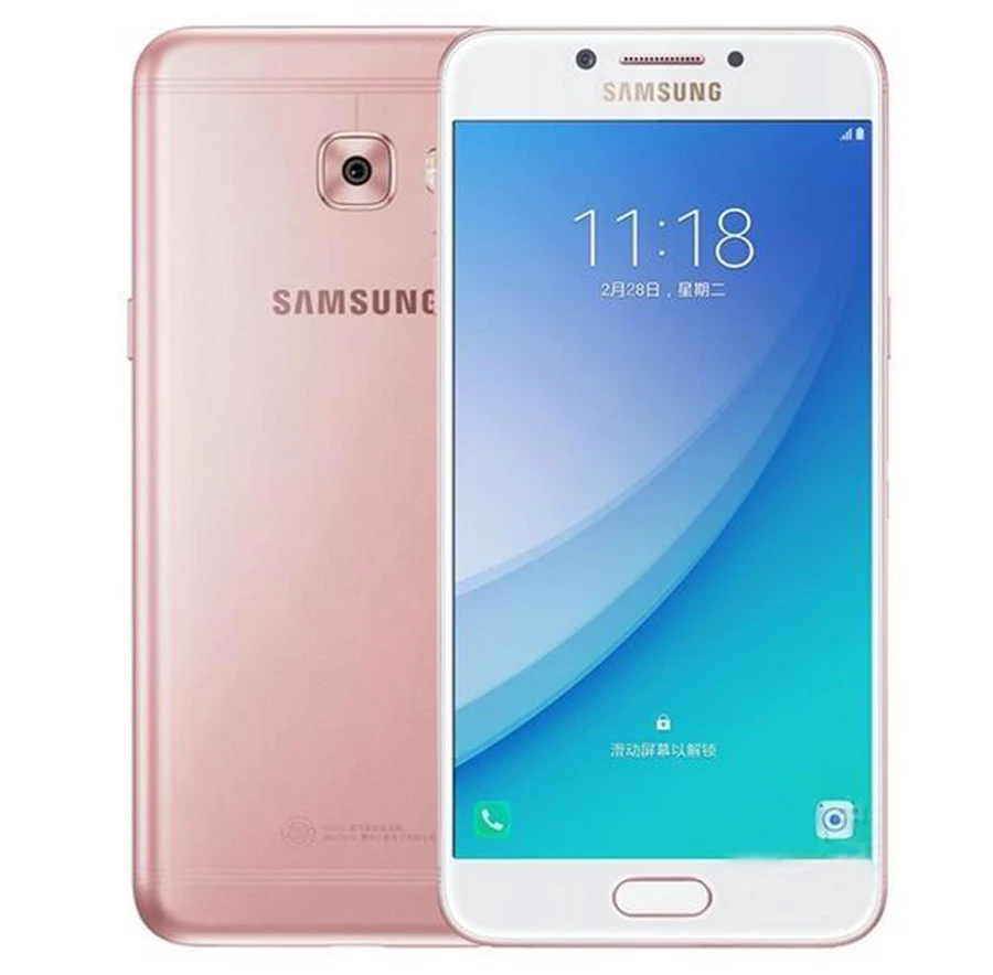 Разблокированный мобильный телефон samsung Galaxy C5 Pro C5010, GSM, 3G и 4G, Android, четыре ядра, 5,2 дюймов, две sim-карты, 16 МП, 64 Гб ПЗУ, отпечаток пальца