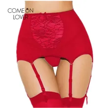 Comeonlover Свадебные Подвязки для невесты с высокой талией подтяжки женские сексуальные подвязки пояса размера плюс цветочные кружева подвязки PI5140