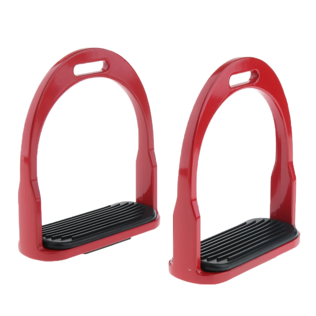 2019 2 Pairs Horse Saddle Aluminum Western Stirrups Tread Tack Men Women Riding Horse Riding Stirrups Body Protectors