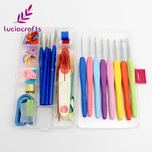 Lucia crafts 1 zestaw szydełko haki igły ściegi dziewiarskie przędza przyrządy do szycia szydełka zestawy z przypadku J0102(China)