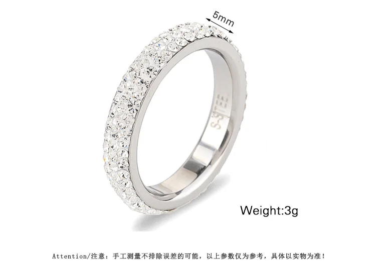 

NEW Fashion jewelry stainless steel Carved Dw RING RING Female Crystal from Swarovski Simple Temperament Wild Anti-allergic