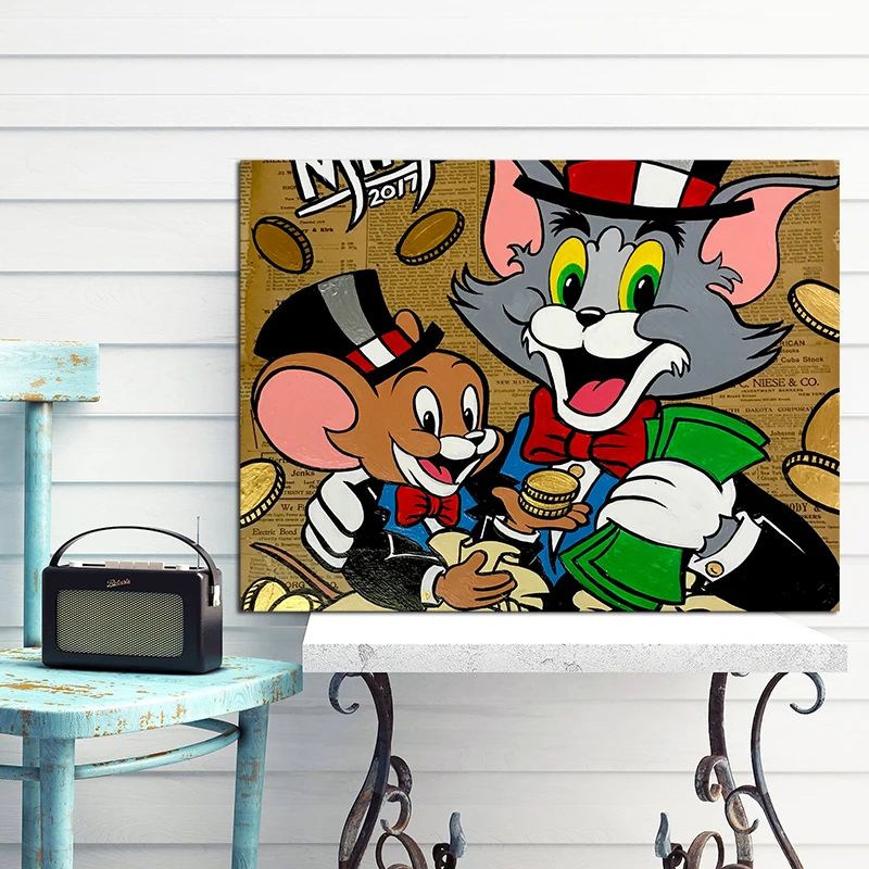 

Dick Blick and Jerry's Artorama POP Print Monopolyingly Street Art Oil Canvas Painting Wall Art Picture for Bedroom Home Decor