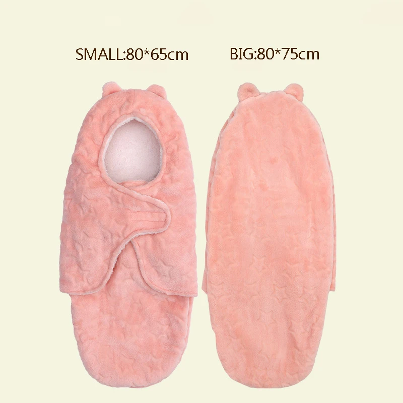 Bobora Baby Весна осень сплошной цвет утолщенный теплый мягкий коралловый бархат спальный мешок одеяла ковер 0-6 м для маленьких мальчиков и девочек