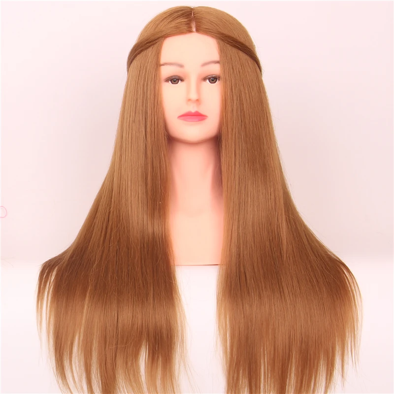 

Synthetic Hair 55"Straight 26cm Shoulder Width 270#Style High Temperature Synthetic Fiber Hairdressing Styling Test Head Cosmeto