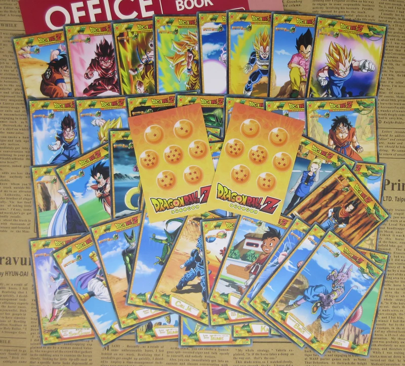 

48pcs Dragon Ball Z Anime Character Cards Gokuh Vegeta Saiyan Freeza Androids Cell Majin Buu Saga Classic Collectible Paper Card