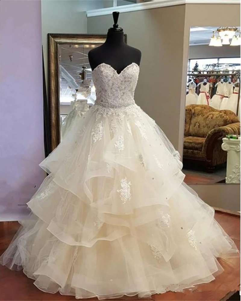 

Bealegantom 100% Real Photo Ball Gown Quinceanera Dresses 2019 Beaded Applique Lace Up Sweet 16 Dress Vestidos De 15 Anos QA1556