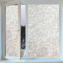 Геометрический узор статическая цепляющая непрозрачная самоклеящаяся стеклянная пленка анти-УФ виниловая матовая пленка для стекол окно конфиденциальности Наклейка 45x200 см