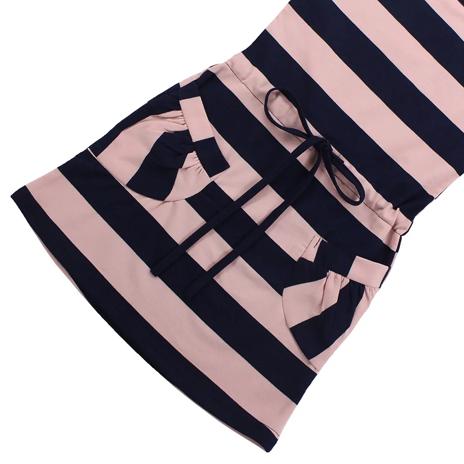 Girls Striped Summer Dress Casual Style Teenage Kids Clothes 6 8 10 12 13 14 Year girls dress kids clothes