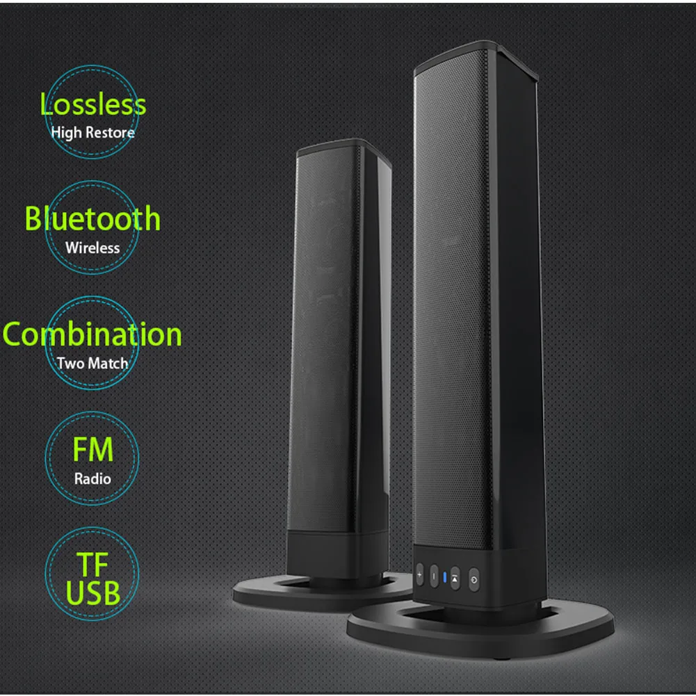 

Split Electric Bluetooth Speaker Outdoor Sound Blaster Support TF Card Foldable Home Stereo Audio Theater Soundbar Portable TV