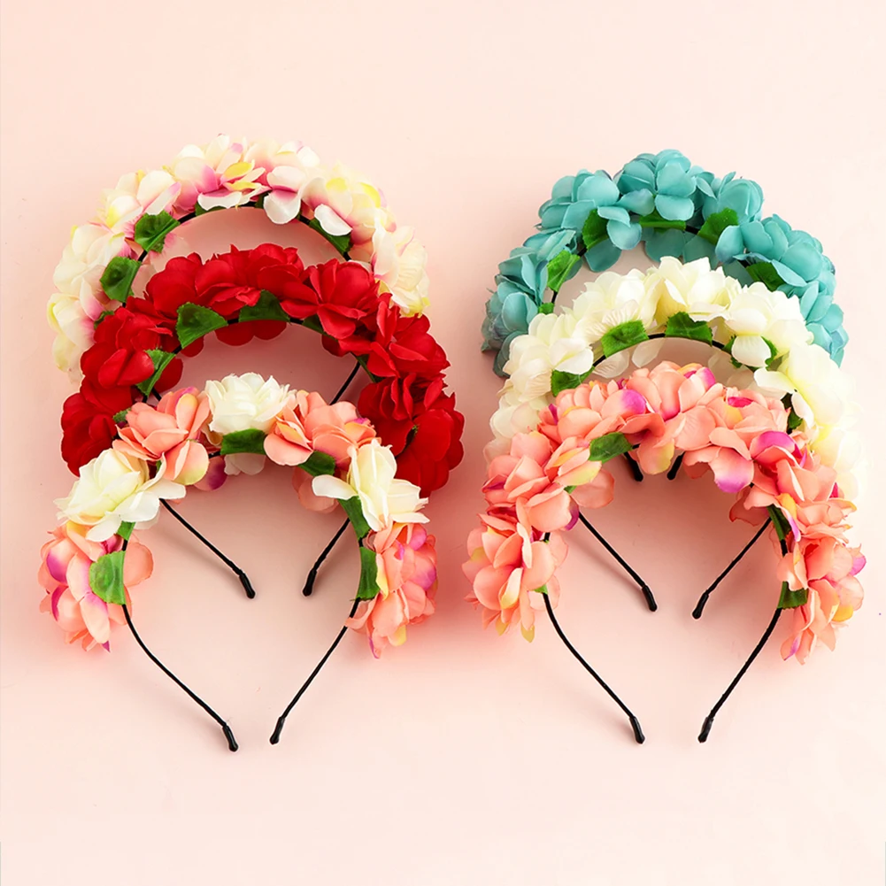 Wedding Girls Garland Elastic Hair Band Baby Flower Headband Princess Wreath