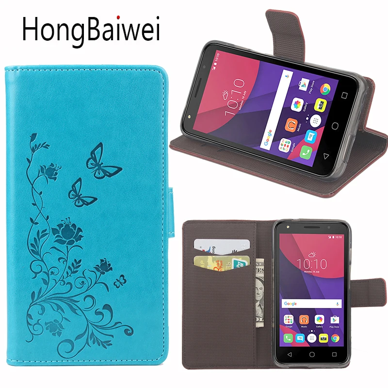 Роскошный кожаный чехол-книжка с бумажником для Alcatel One Touch Pixi 4 5045X pixi4 5 OT5012 3 OT4027 Shine
