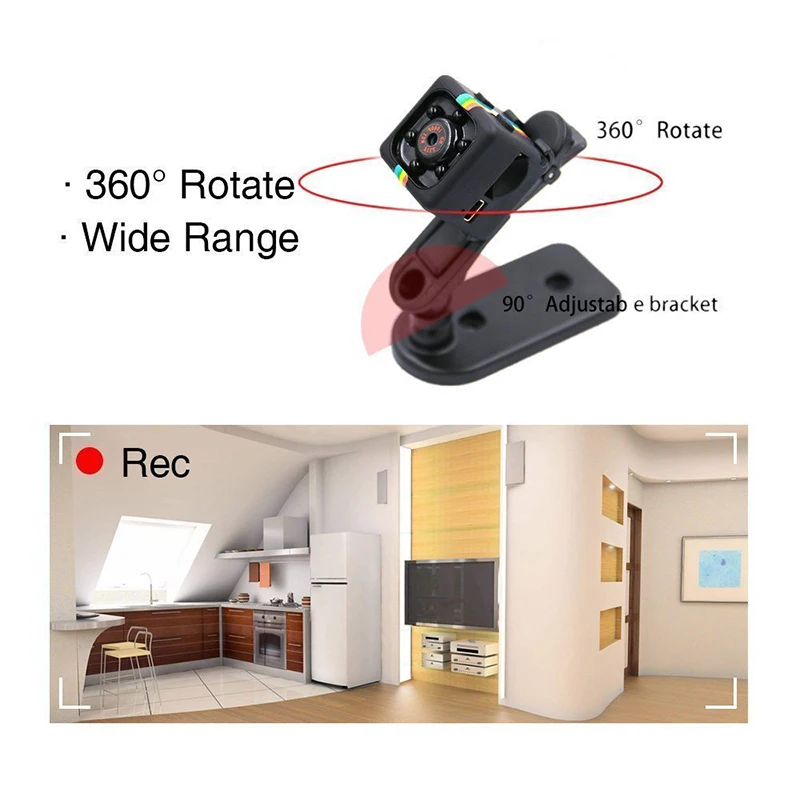 SQ11 Mini Camera 1080P Sport DV Mini Infrared Night Vision Monitor Concealed small Camera DV Video Recorder Support TF Card