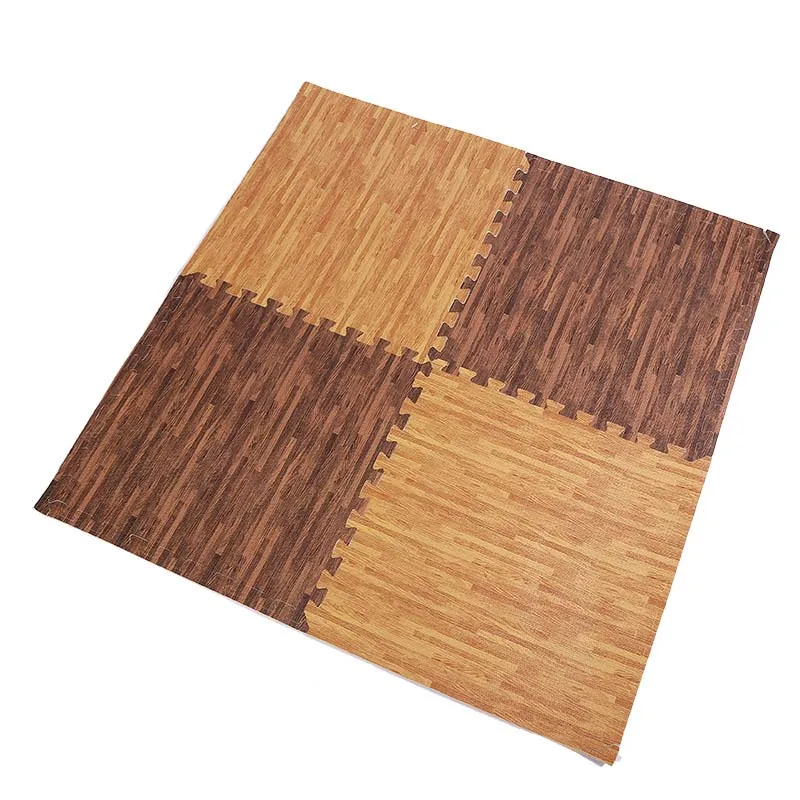

Environmentally Friendly EVA Foam Floor Mat Easy to scrub Imitation Wood Grain Stitching Kids Baby Carpet Foam for Living Room