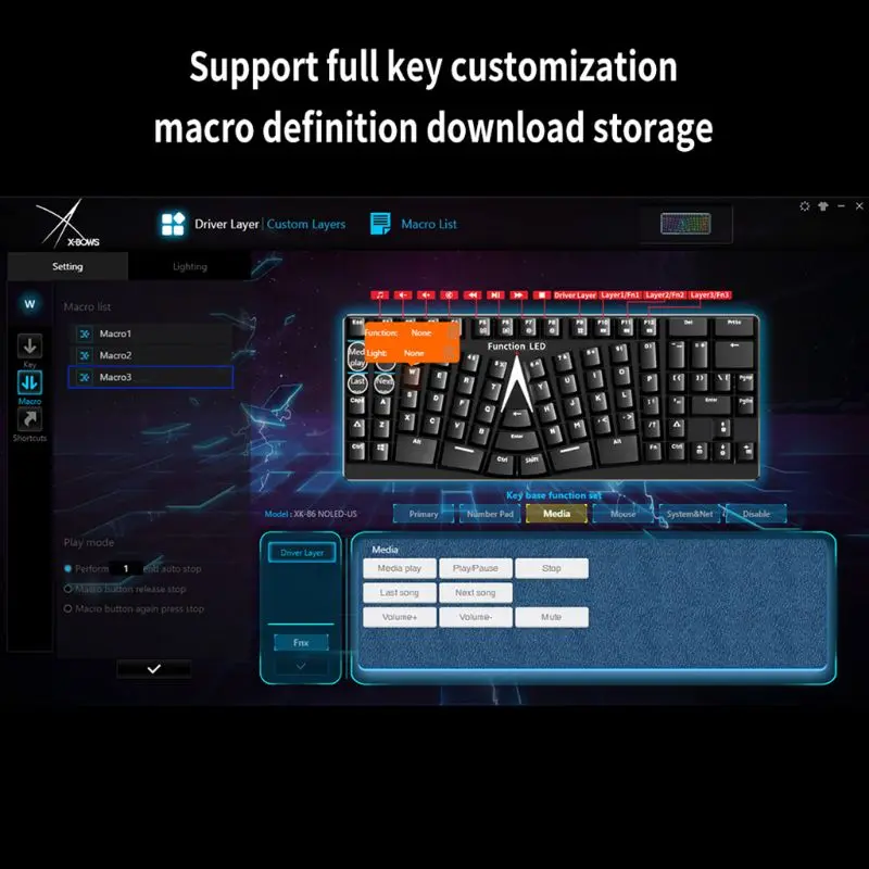 

Ergonomic Keyboard Mechanical Gaming USB Type-C 85 Keys Wired for Microsoft HP LG PC Laptop Tablet