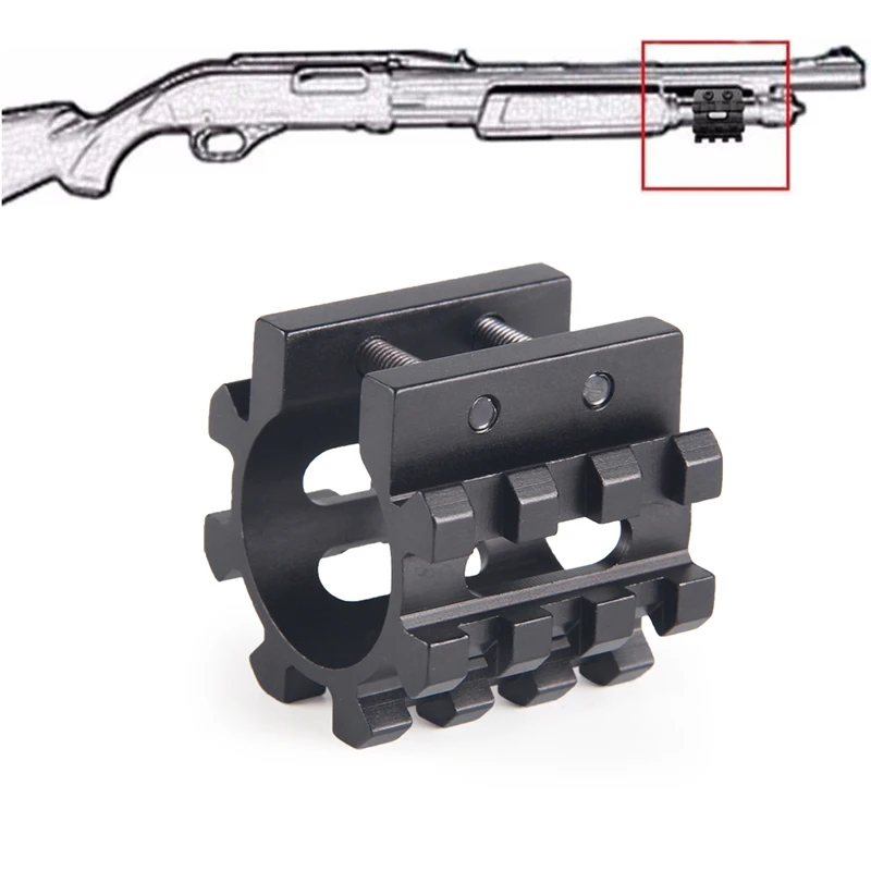 Tactical Remington 870 Mossberg 500  12GA 1 Shotgun Mag Tube Tri Rail Picatinny Mounts 5 Position Barrel Mount Hunting Accessory RL1-0026 (9)