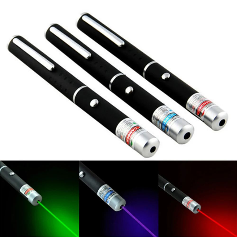 

Blue Red Green Powerful Laser Pen Beam Light 5mW Laser Presenter Light Hunting Laser Sight Device Teaching Outdoor Survival Tool