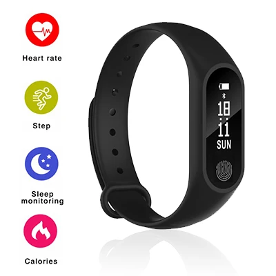 

M2 Smart Watch Sleep Heart Rate Monitor Digital Intelligent Watch Pedometer Hot Sale Sports Smartwatch for Men Women Android IOS