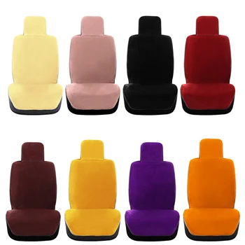 

Dewtreetali 1pc Universal Front Car Seat Cover Winter Faux Fur Car Seat Protector Auto Plush Warm Cushion Interior Accessories