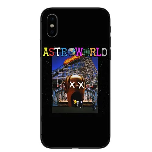Чехол для телефона с Трэвисом Скоттом Astroworld, для Apple iPhone X, 8, 8 Plus, 7, 7 Plus, 6, 6S Plus, 5 5S, SE, мягкий силиконовый черный чехол