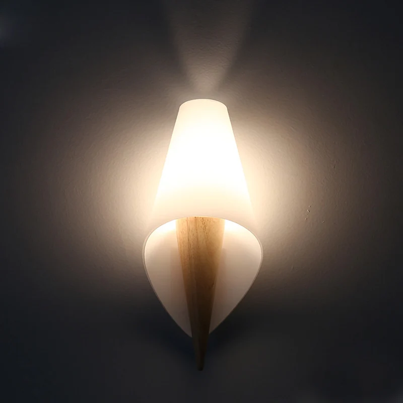 

Contracted contemporary Wall lamp, head of a bed bedroom sitting room, wood wall lamp ,porch corridor wall lamp