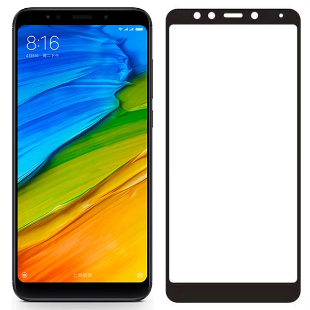 3D закаленное стекло для Xiaomi Redmi 5 полное покрытие 9H защитная пленка