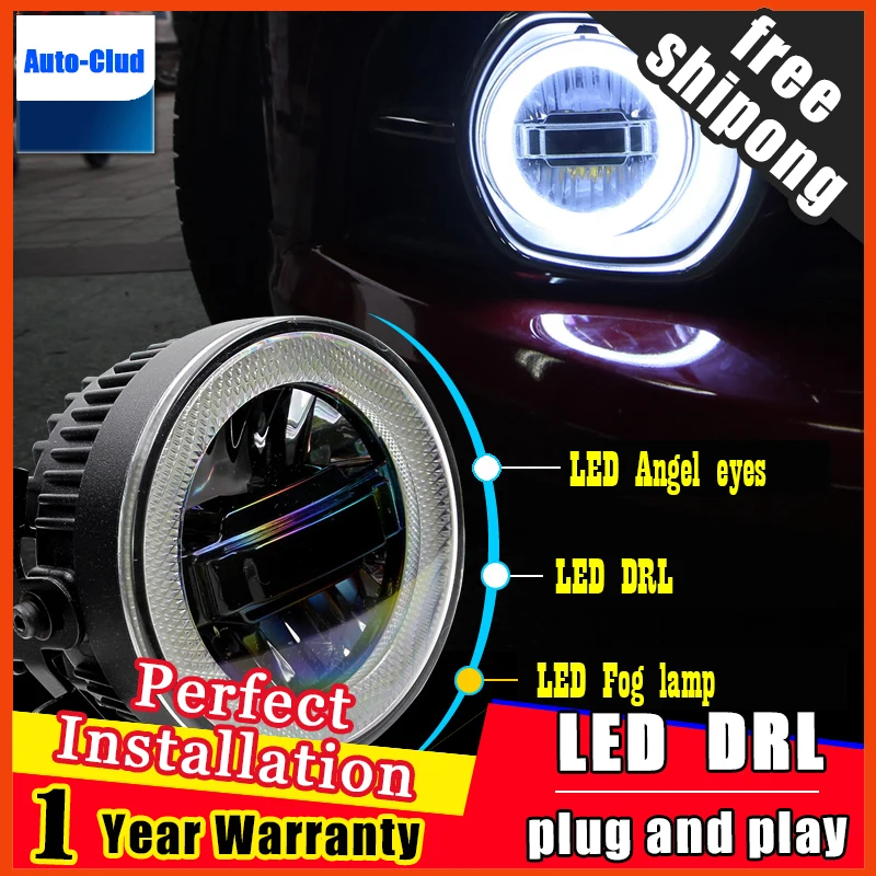 

Car Styling Daytime Running Light for Citroen C2 LED Fog Light Auto Angel Eye Fog Lamp LED DRL High&Low Beam Fast Shipping