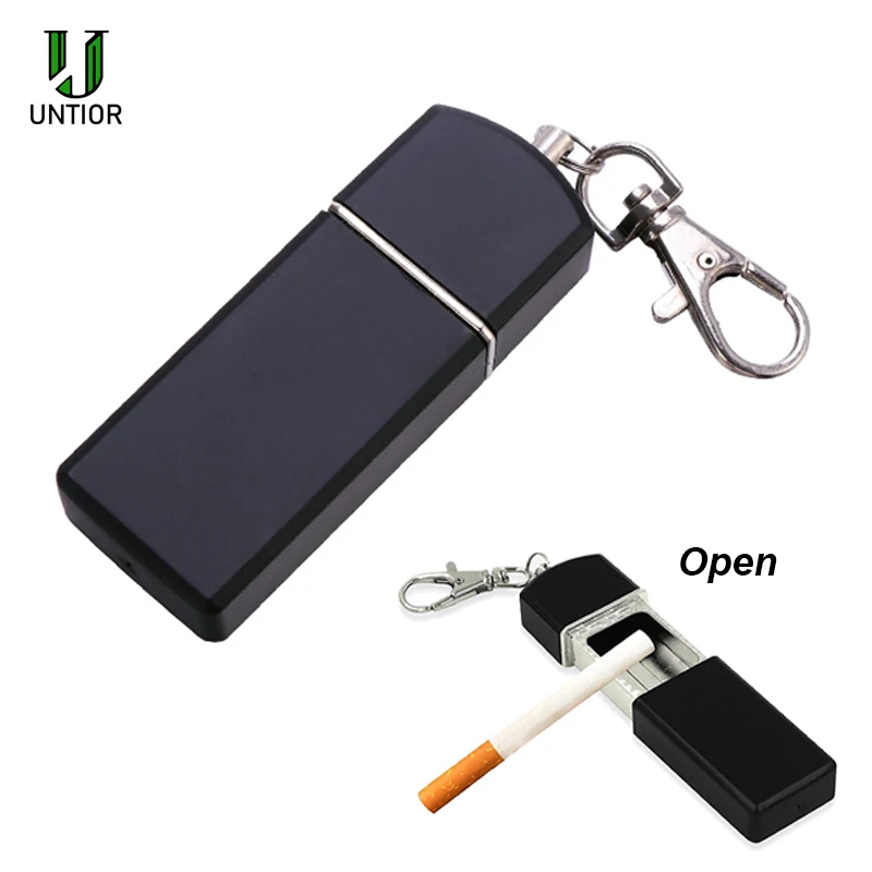 

UNTIOR Portable Ashtray Cigarette Ashtray for Outdoor Use Ash Holder Pocket Smoking Ash Tray with Lid Key Chain for Travelling