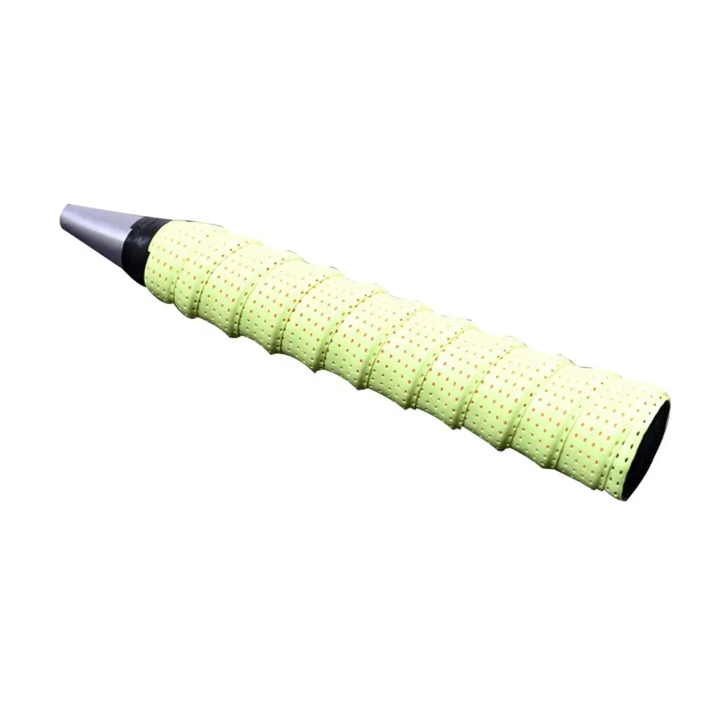 Рукоятка для бадминтона, двухцветная килевая рукоятка, утолщенная Расширенная Абсорбирующая рыболовная удочка, теннисная Нескользящая накладка - Цвет: Зеленый