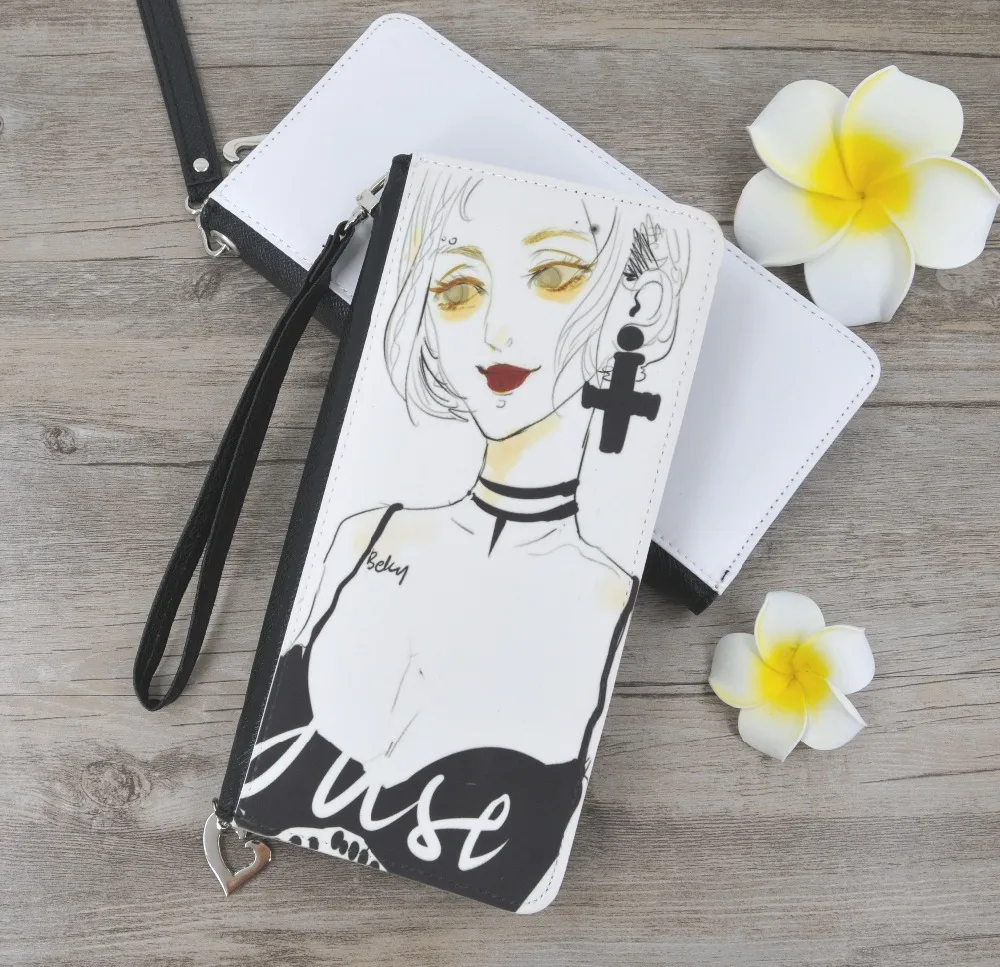 

10pcs/lot Sublimation diy blank bag 2017 Print Bag women bag PU & Fabric Designer clutch purse ladies Clutches long wallet