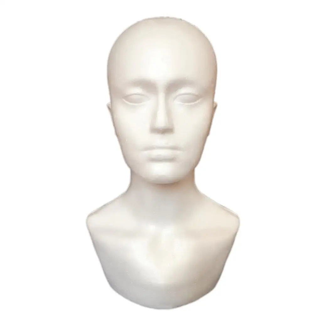 

Male Foam Mannequin Head Model for Showcase Display Glasses Hat Wig Scarves