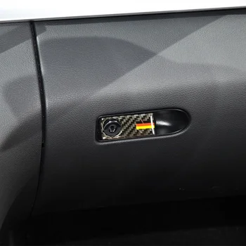 

Carbon Fiber Car Copilot Position Storage Box Handle Bowl Decoration Stickers Fit For Mercedes Class C W205 GLC Accessories