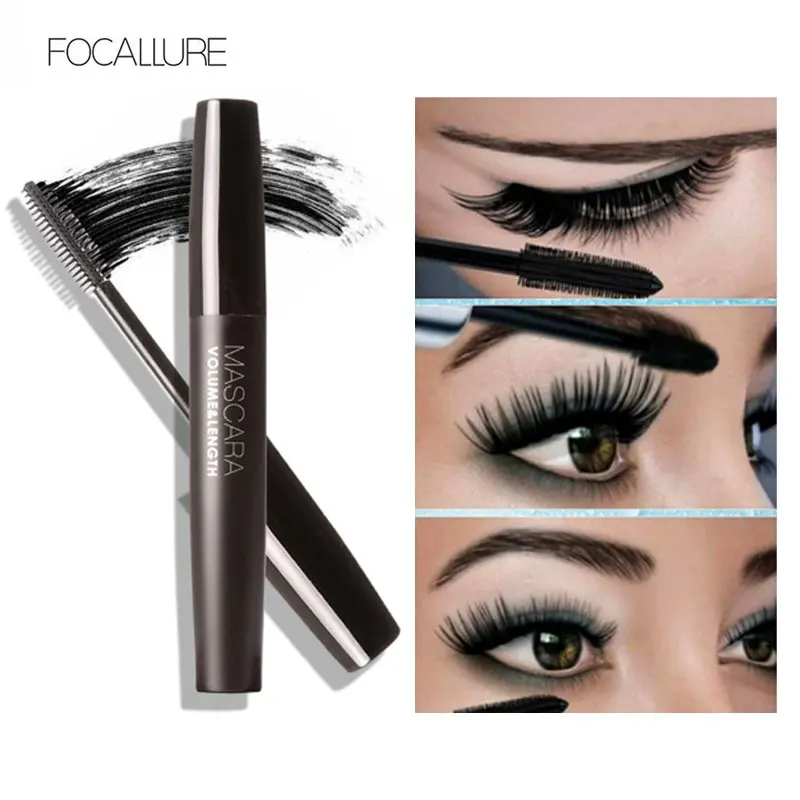 

Natural Volume Curled Lashes Black Mascare Waterproof Curling Tick Eyelash Lengtheing Eye Makeup Mascara by Focallure K2