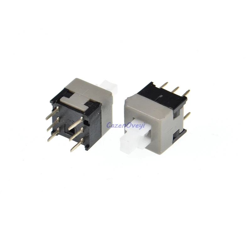 

20pcs/lot 8.5X8.5MM 8.5*8.5MM 8.5*8.5 Self-locking Switch DIP 6 Pins Tactile Pushbutton Key Switch Wholesale