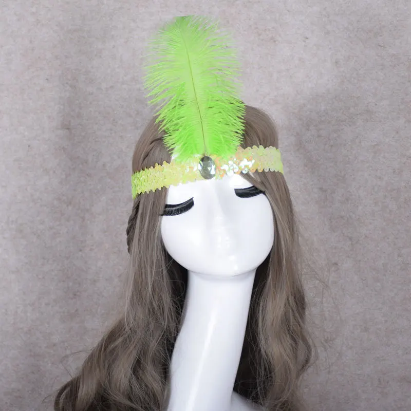 5 шт Для женщин руководитель группы в бусинах и пайетках Хлопушки Повязка на голову с перьями головной убор Детский костюм для вечеринок