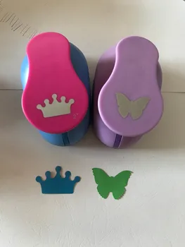 

free shipping 2pcs/lot 2 inch eva foam maker (crown and butterfly) paper cutter scrapbook punches craft punch for DIY