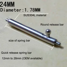 50 шт./лот 24 мм переключаемый пружинный планка для часов Инструменты для ремонта и ремкомплекты Весна планка для часов Ремонт Запчасти 304 из нержавеющей стали валик для часов