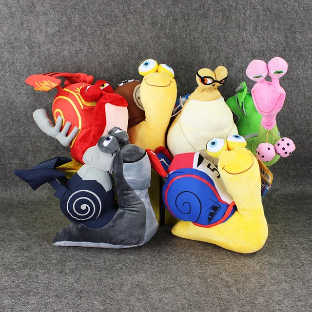 6 Styles 22 30cm Cartoon 3D CuteTurbo Plush Toy Stuffed Animal Toys Cool Turbo speed Snail Plush